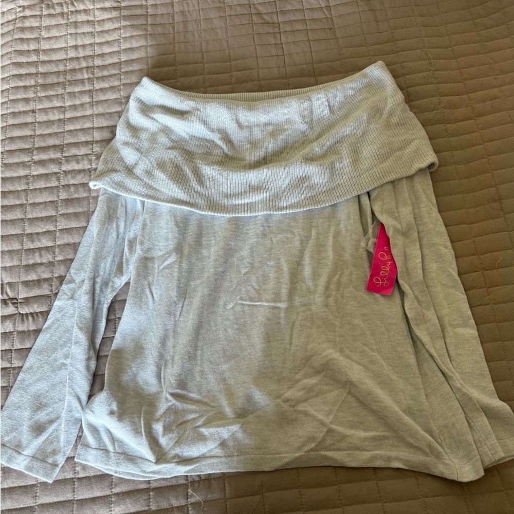 Lilly Pulitzer Christin Sweater in Heathered Sea Pebble Grey